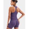 imageYEOREO Esteile Workout Tank Tops for Women Square Neck Sleeveless Camisole Tops Seamless Racerback Gym Athletic Yoga ShirtsGrape Purple