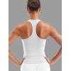 imageYEOREO Esteile Workout Tank Tops for Women Square Neck Sleeveless Camisole Tops Seamless Racerback Gym Athletic Yoga ShirtsWhite