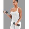 imageYEOREO Esteile Workout Tank Tops for Women Square Neck Sleeveless Camisole Tops Seamless Racerback Gym Athletic Yoga ShirtsWhite