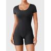 imageYEOREO One Piece Workout Jumpsuits Rompers For Women Xylia U Neck Sexy Backless Bodysuit Hidden Scrunch Butt JumpsuitBlack