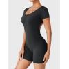 imageYEOREO One Piece Workout Jumpsuits Rompers For Women Xylia U Neck Sexy Backless Bodysuit Hidden Scrunch Butt JumpsuitBlack