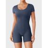 imageYEOREO One Piece Workout Jumpsuits Rompers For Women Xylia U Neck Sexy Backless Bodysuit Hidden Scrunch Butt JumpsuitNavy Blue