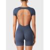 imageYEOREO One Piece Workout Jumpsuits Rompers For Women Xylia U Neck Sexy Backless Bodysuit Hidden Scrunch Butt JumpsuitNavy Blue