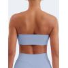 imageYEOREO Strapless Bandeau Sports Bra for Workout Seamless Tube Top Gym Padded Wireless BraJacaranda