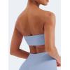 imageYEOREO Strapless Bandeau Sports Bra for Workout Seamless Tube Top Gym Padded Wireless BraJacaranda