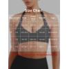 imageYEOREO Women Halter Sports Bra Light Support V Neck Padded Strappy Open Back Workout Gym TopsBlack