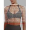 imageYEOREO Women Halter Sports Bra Light Support V Neck Padded Strappy Open Back Workout Gym TopsDark Grey
