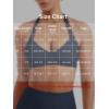 imageYEOREO Women Halter Sports Bra Light Support V Neck Padded Strappy Open Back Workout Gym TopsNavy