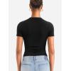 imageYEOREO Womens Basic T Shirts Casual Going Out Short Sleeve Crop Tops Eriney Slim Fit Crew Neck Y2K TeeBlack