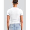 imageYEOREO Womens Basic T Shirts Casual Going Out Short Sleeve Crop Tops Eriney Slim Fit Crew Neck Y2K TeeWhite