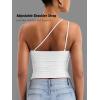 imageYEOREO Womens One Shoulder Tops Sleeveless Going Out Tank Top Fanciy Double Lined Cropped Tee Y2K Summer Shirts Slim FitWhite