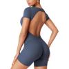 imageYEOREO One Piece Workout Jumpsuits Rompers For Women Xylia U Neck Sexy Backless Bodysuit Hidden Scrunch Butt JumpsuitNavy Blue