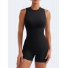 imageYEOREO Backless Workout Jumpsuits Women One Piece Sleeveless Jumpsuit with Pads Tessia Scrunch Butt Yoga RomperBlack