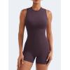 imageYEOREO Backless Workout Jumpsuits Women One Piece Sleeveless Jumpsuit with Pads Tessia Scrunch Butt Yoga RomperBlack Berry Purple