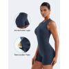 imageYEOREO Backless Workout Jumpsuits Women One Piece Sleeveless Jumpsuit with Pads Tessia Scrunch Butt Yoga RomperNavy