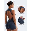 imageYEOREO Backless Workout Jumpsuits Women One Piece Sleeveless Jumpsuit with Pads Tessia Scrunch Butt Yoga RomperNavy