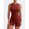imageYEOREO Backless Workout Jumpsuits Women One Piece Sleeveless Jumpsuit with Pads Tessia Scrunch Butt Yoga RomperRed