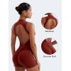 imageYEOREO Backless Workout Jumpsuits Women One Piece Sleeveless Jumpsuit with Pads Tessia Scrunch Butt Yoga RomperRed