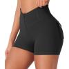 imageYEOREO CoreFlex Cargo Pocket Workout Shorts for Women Scrunch Zipper 36quot High Waisted Yoga Gym ShortsBlack
