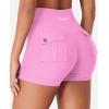 imageYEOREO CoreFlex Cargo Pocket Workout Shorts for Women Scrunch Zipper 36quot High Waisted Yoga Gym ShortsPink