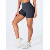 imageYEOREO CoreFlex Scrunch Workout Shorts with Pockets for Women 45quot High Waisted Cargo Gym Biker Shorts Tummy Control YogaCoal