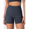 imageYEOREO CoreFlex Scrunch Workout Shorts with Pockets for Women 45quot High Waisted Cargo Gym Biker Shorts Tummy Control YogaCoal