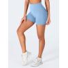 imageYEOREO CoreFlex Scrunch Workout Shorts with Pockets for Women 45quot High Waisted Cargo Gym Biker Shorts Tummy Control YogaLight Blue