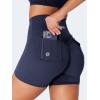 imageYEOREO CoreFlex Scrunch Workout Shorts with Pockets for Women 45quot High Waisted Cargo Gym Biker Shorts Tummy Control YogaNavy