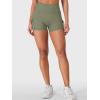 imageYEOREO CoreFlex Women Workout Gym Shorts with Cargo Pockets Hidden Scrunch 36quot Inseam No Front Seam Biker ShortsArmy Green