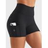 imageYEOREO CoreFlex Women Workout Gym Shorts with Cargo Pockets Hidden Scrunch 36quot Inseam No Front Seam Biker ShortsBlack