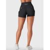 imageYEOREO CoreFlex Women Workout Gym Shorts with Cargo Pockets Hidden Scrunch 36quot Inseam No Front Seam Biker ShortsBlack