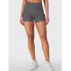imageYEOREO CoreFlex Women Workout Gym Shorts with Cargo Pockets Hidden Scrunch 36quot Inseam No Front Seam Biker ShortsDark Grey