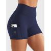imageYEOREO CoreFlex Women Workout Gym Shorts with Cargo Pockets Hidden Scrunch 36quot Inseam No Front Seam Biker ShortsNavy