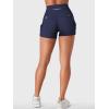imageYEOREO CoreFlex Women Workout Gym Shorts with Cargo Pockets Hidden Scrunch 36quot Inseam No Front Seam Biker ShortsNavy