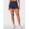 imageYEOREO CoreFlex Women Workout Gym Shorts with Cargo Pockets Hidden Scrunch 36quot Inseam No Front Seam Biker ShortsNavy