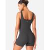 imageYEOREO CoreFlex Workout Jumpsuits for Women One Piece Backless Sleeveless Jumpsuit with Pockets Cargo Zip Up Gym Yoga RompersDark Gray