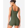 imageYEOREO CoreFlex Workout Jumpsuits for Women One Piece Backless Sleeveless Jumpsuit with Pockets Cargo Zip Up Gym Yoga RompersGreen