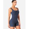 imageYEOREO CoreFlex Workout Jumpsuits for Women One Piece Backless Sleeveless Jumpsuit with Pockets Cargo Zip Up Gym Yoga RompersNavy Blue