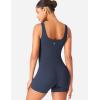 imageYEOREO CoreFlex Workout Jumpsuits for Women One Piece Backless Sleeveless Jumpsuit with Pockets Cargo Zip Up Gym Yoga RompersNavy Blue