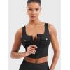 imageYEOREO CoreFlex Workout Tank Tops for Women U Neck Zip Up Crop Top Sleeveless Athletic Yoga Camisole Yvetty Going Out TopsBlack