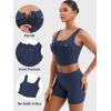 imageYEOREO CoreFlex Workout Tank Tops for Women U Neck Zip Up Crop Top Sleeveless Athletic Yoga Camisole Yvetty Going Out TopsDeep Blue
