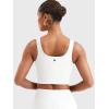 imageYEOREO CoreFlex Workout Tank Tops for Women U Neck Zip Up Crop Top Sleeveless Athletic Yoga Camisole Yvetty Going Out TopsWhite