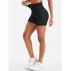 imageYEOREO Women Workout Yoga Shorts 45quot No Front Seam Hidden Scrunch Almiy High Rise Buttery Biker ShortsBlack