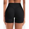 imageYEOREO Women Workout Yoga Shorts 45quot No Front Seam Hidden Scrunch Almiy High Rise Buttery Biker ShortsBlack