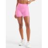 imageYEOREO Women Workout Yoga Shorts 45quot No Front Seam Hidden Scrunch Almiy High Rise Buttery Biker ShortsBubblegum Pink