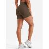 imageYEOREO Women Workout Yoga Shorts 45quot No Front Seam Hidden Scrunch Almiy High Rise Buttery Biker ShortsCoffee