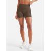 imageYEOREO Women Workout Yoga Shorts 45quot No Front Seam Hidden Scrunch Almiy High Rise Buttery Biker ShortsCoffee