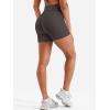 imageYEOREO Women Workout Yoga Shorts 45quot No Front Seam Hidden Scrunch Almiy High Rise Buttery Biker ShortsDark Gray