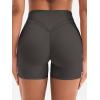 imageYEOREO Women Workout Yoga Shorts 45quot No Front Seam Hidden Scrunch Almiy High Rise Buttery Biker ShortsDark Gray