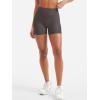 imageYEOREO Women Workout Yoga Shorts 45quot No Front Seam Hidden Scrunch Almiy High Rise Buttery Biker ShortsDark Gray